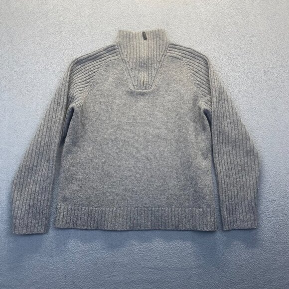 Men’s Newton Trading Company Beautiful Half Zip Sweater Gray Lambswool Size M - Picture 1 of 8